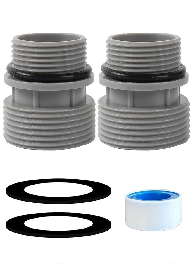 TonGass (2-Pack) 40mm to 1 1/2" Filter Hose Conversion Kit, Above Ground Pool Adapter Connects 40mm Hoses to Standard 1 1/4" or 1 1/2" Filter Ports - Image 1